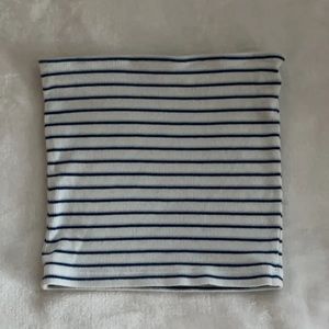 Brandy Melville one size fits all light blue, dark blue, white stripped tube top
